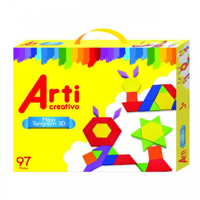 Tangram maxi 3d de goma eva 97pzas ni os 4 arti tacjuedi033