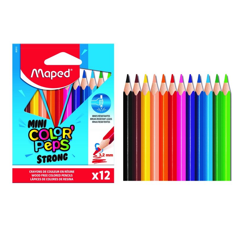 LAPICES DE COLORES STRONG MAPED EN CAJA X12