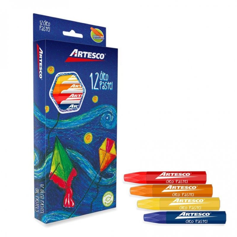 Crayones oleo pastel x12 artesco 16314500 - Panita | Tienda Online